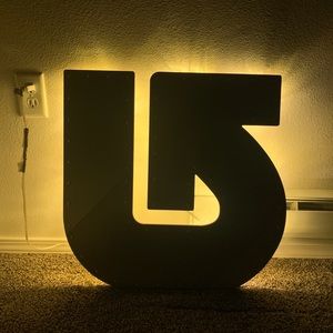 Burton logo led sign